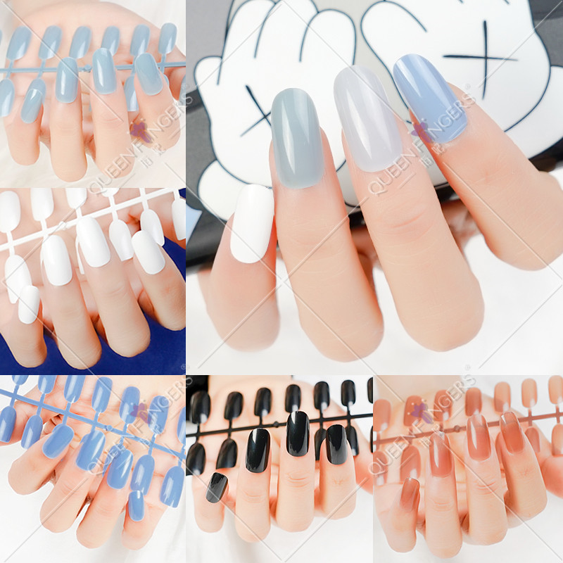 Manicure personalizado Uña de ballet Uña de almendra Uña redonda Uña esmerilada Uña brillante Uña para adultos Uña