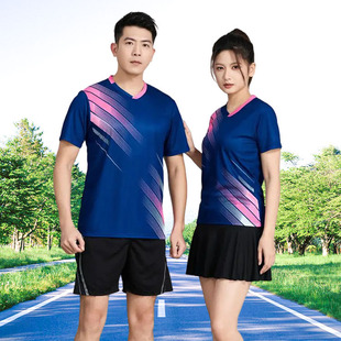 New Badminton Suit T-shirt Quick-drying Competition volleyball Suit Men's and Women's Summer Student Table Tennis Suit Sports suit Pants
