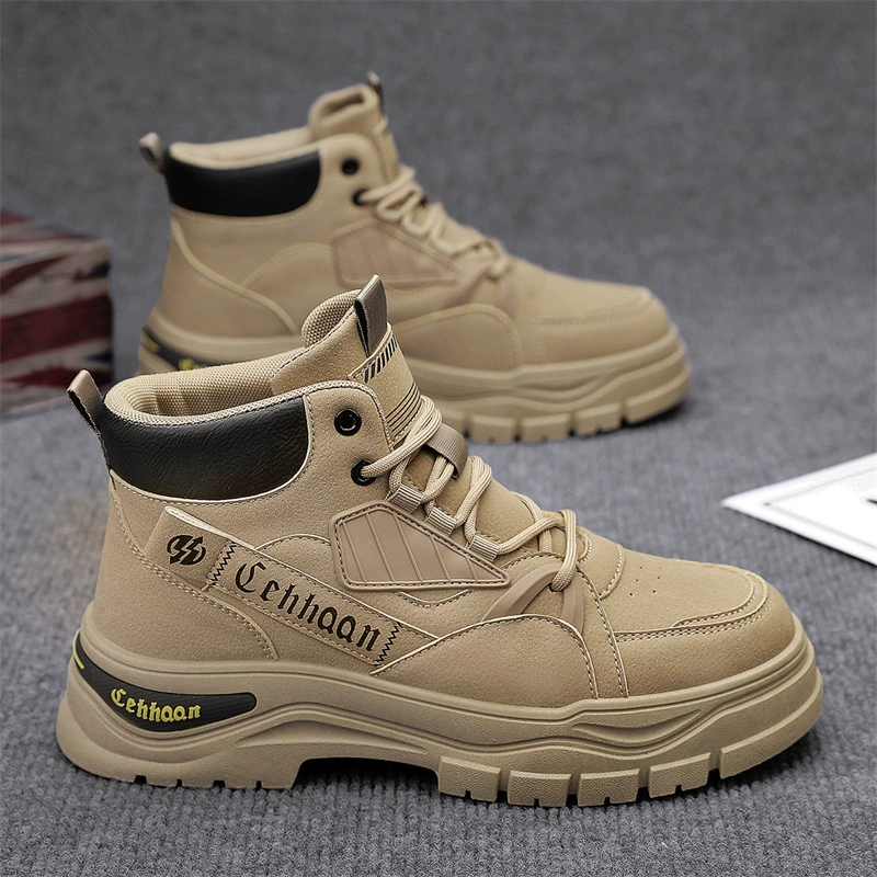 Высокие зимние ботинки Martens, спортивно‑рабочий/альпинистский стиль 2024, массивный протектор