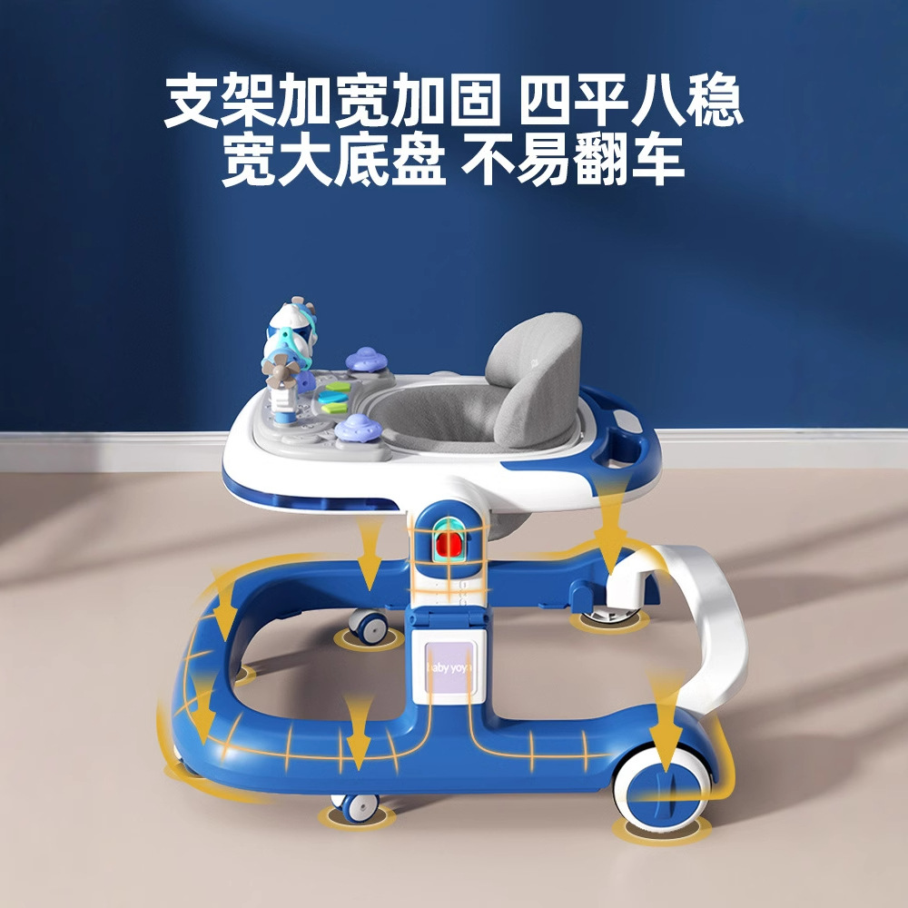 El andador para bebés y niños pequeños es anti-vuelco durante 6-18 meses.