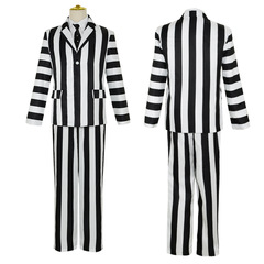 Halloween costume, hell master cosplay Michael Keaton cosplay striped suit direct factory supply
