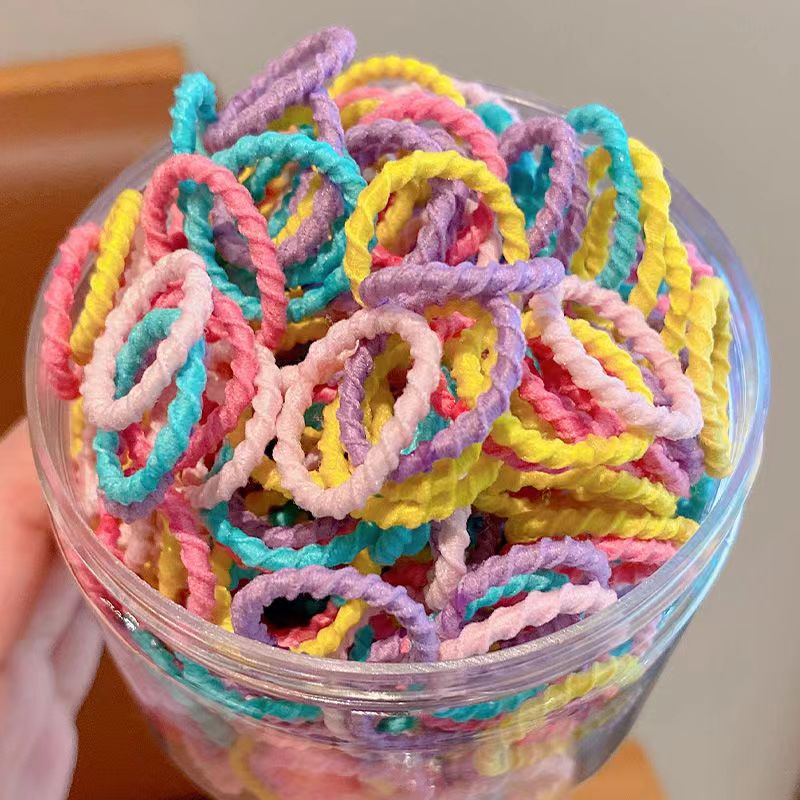 Banda de goma para niños no daña cabello de niña bebé elástico pulgar anillo para el cabello de bebé cuerda de la cabeza banda de goma adornamiento para el cabello