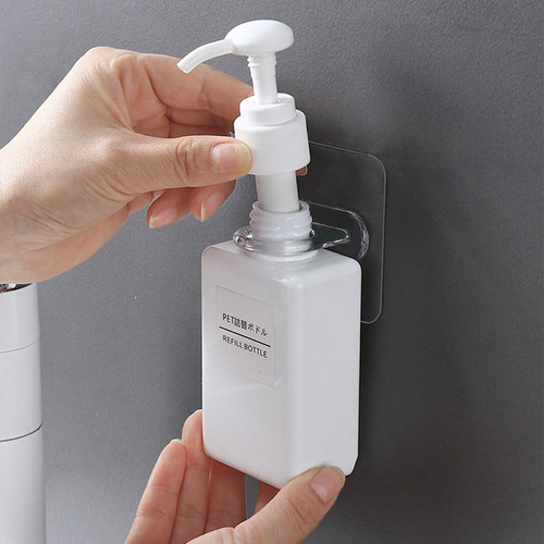 Round shower gel bottle holder, multi-functional bathroom storage rack, wall-mounted punch-free hanging rack, traceless hand sanitizer storage rack