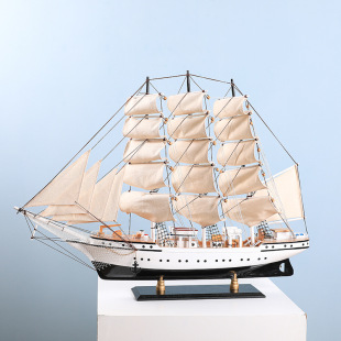 Large sailing model decoration indoor soft decoration Mediterranean style for colleagues and friends moving and moving