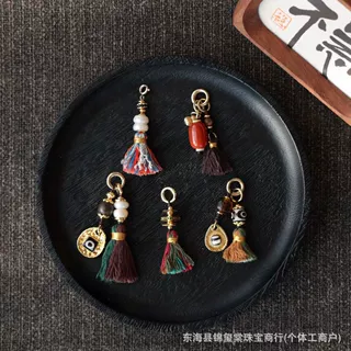 藏传珍珠甜甜圈南红提溜文玩百搭配饰DIY手串隔珠编绳挂件创配饰
