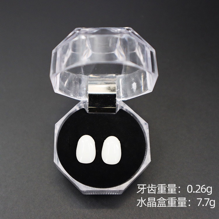 Amazon venta caliente dientes falsos cos props dientes de vampiro simulación maquillaje fantasma jugando lefe dientes de tigre