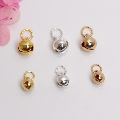 14k包みの金の部品8mmの鈴のペンダントの小さいペンダントのdiyの手のチェーンのペンダントの部品のペンダントの材料
