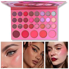 跨境外貿29色眼影盤二合一腮紅甜酷風女孩啞光歐美彩妝化妝品