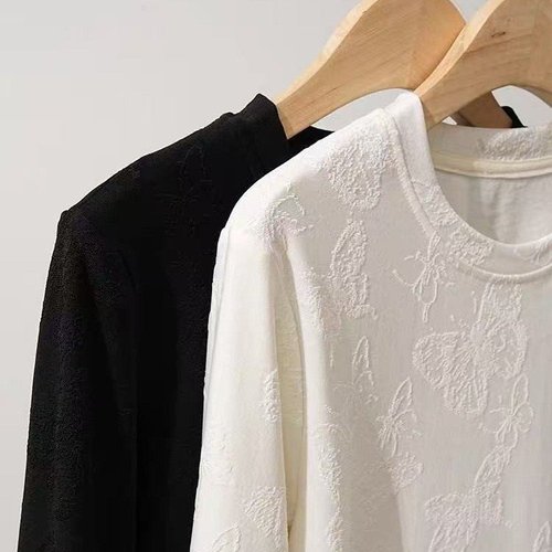 Light Luxury Chinese-style 2025 Spring Collection: New Chinese-Style Base Shirt with Elegant, Fashionable Embroidery for Women