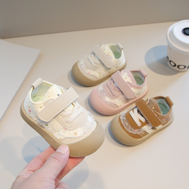 Infant and Toddler Small Floral Baby Girl Shoes Autumn New Soft-Soled Sports Shoes Children's Stable Shoes Toddler Shoes Children's Shoes