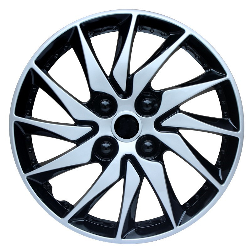 Hub cover — Universal Hub Cap - 14-inch-blade-style-silver-black-1pc
