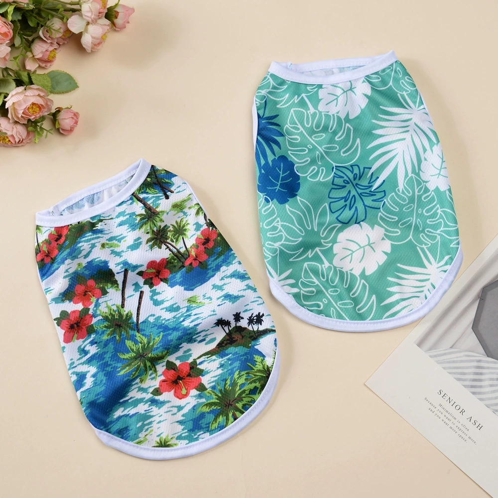 Одежда для домашних животных новый весенний и летний тонкий печатный дышащий жилет