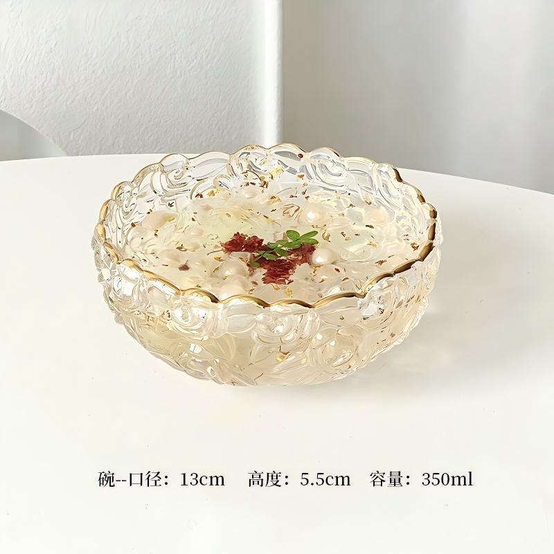 网红餐厅玻璃甜品碗碟套装糖水雪糕酸奶燕窝小吃碗绵绵冰碗高颜值|undefined