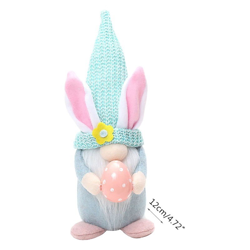 Nueva muñeca de Pascua transfronteriza con Orejas de conejo emisor de luz colorido huevo decoración ventana apoyos decoraciones para el hogar