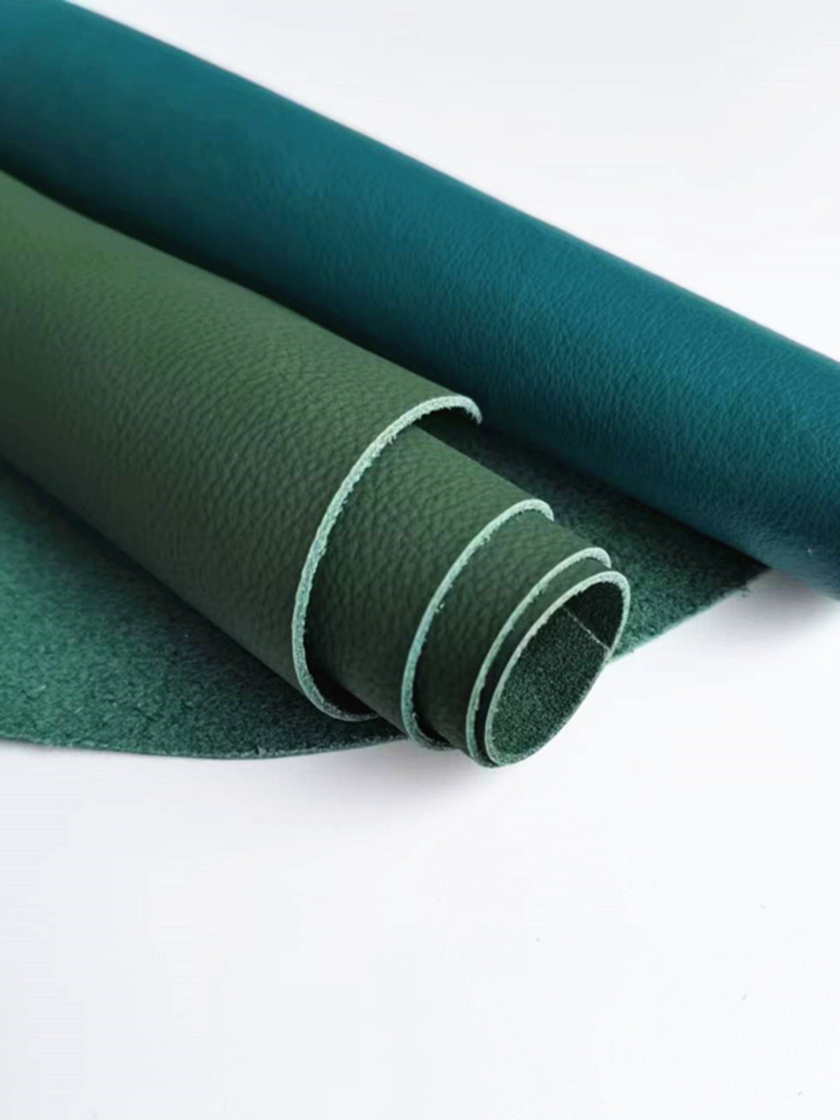 头层牛皮皮料子面料墨绿湖蓝沙发床头櫈1.1mm软牛皮皮革面料