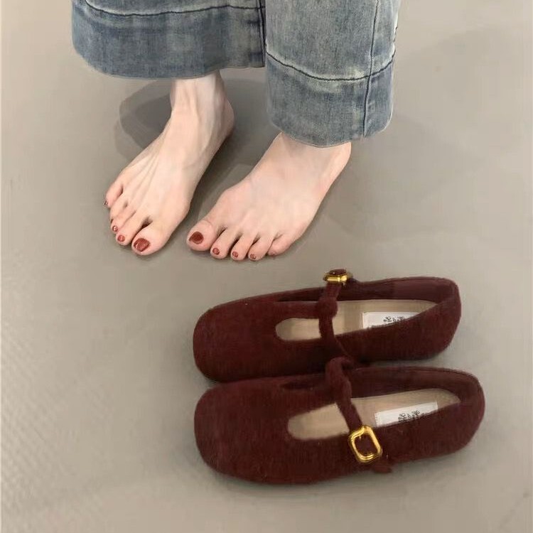 复古玛丽珍鞋女2025秋冬新款法式气质优雅仙女风带软底晚晚鞋单鞋|undefined