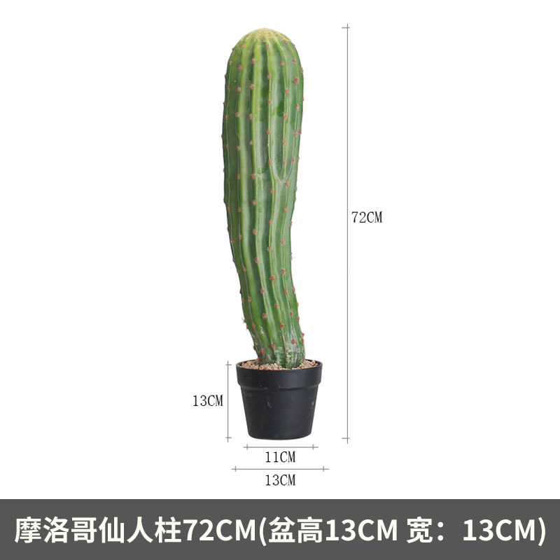 Simulación nórdica Planta verde Pilar de hadas Cactus grande piso interior sala de estar ropa tienda decoración de ventana