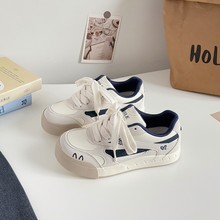 蓓尔小众设计面包鞋女ins高颜值百搭休闲鞋经典复古女板鞋BE-6895