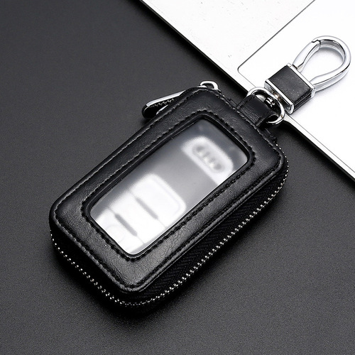 New Style High-End Mirror Car Remote Control Zipper Key Case for Men and Women, Exquisite Retro Universal Car Key Holder