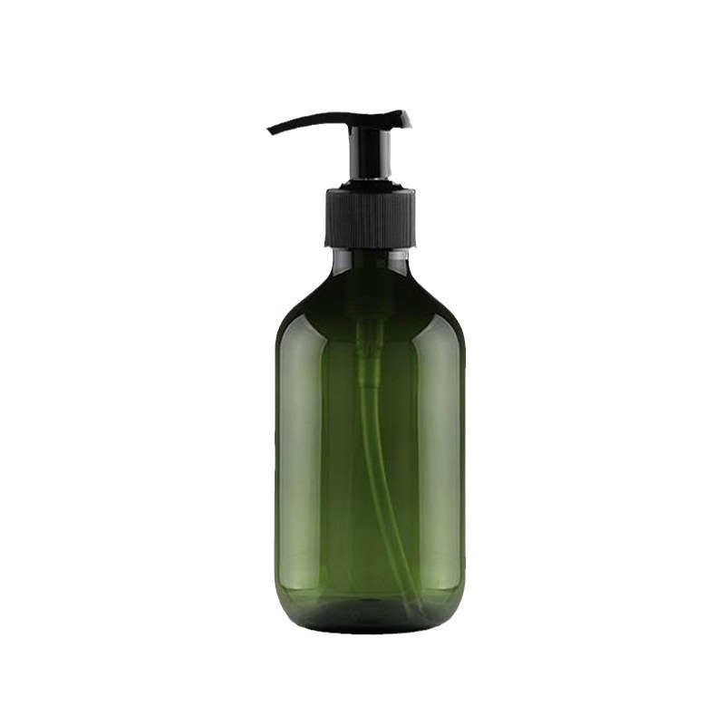Hotel Gel de ducha botella de champú 500ml hombro redondo sub-botella de masaje botella de aceite esencial para mascotas botella de bomba de loción marrón