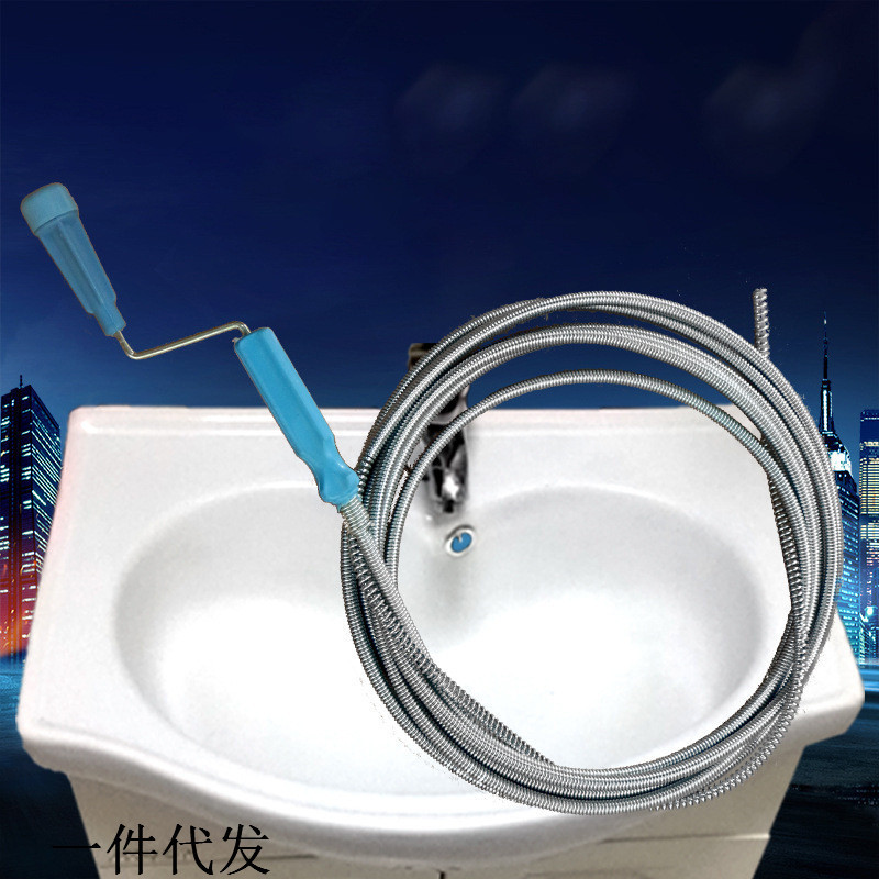 Pipe Dredge Household Sewer Dredge Plastic Hand Spring Toilet Dredge Sink Cleaning Tool