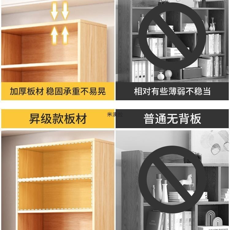 书柜家用落地靠墙格子柜客厅多层大容量储物柜简约现代分层置物架|undefined