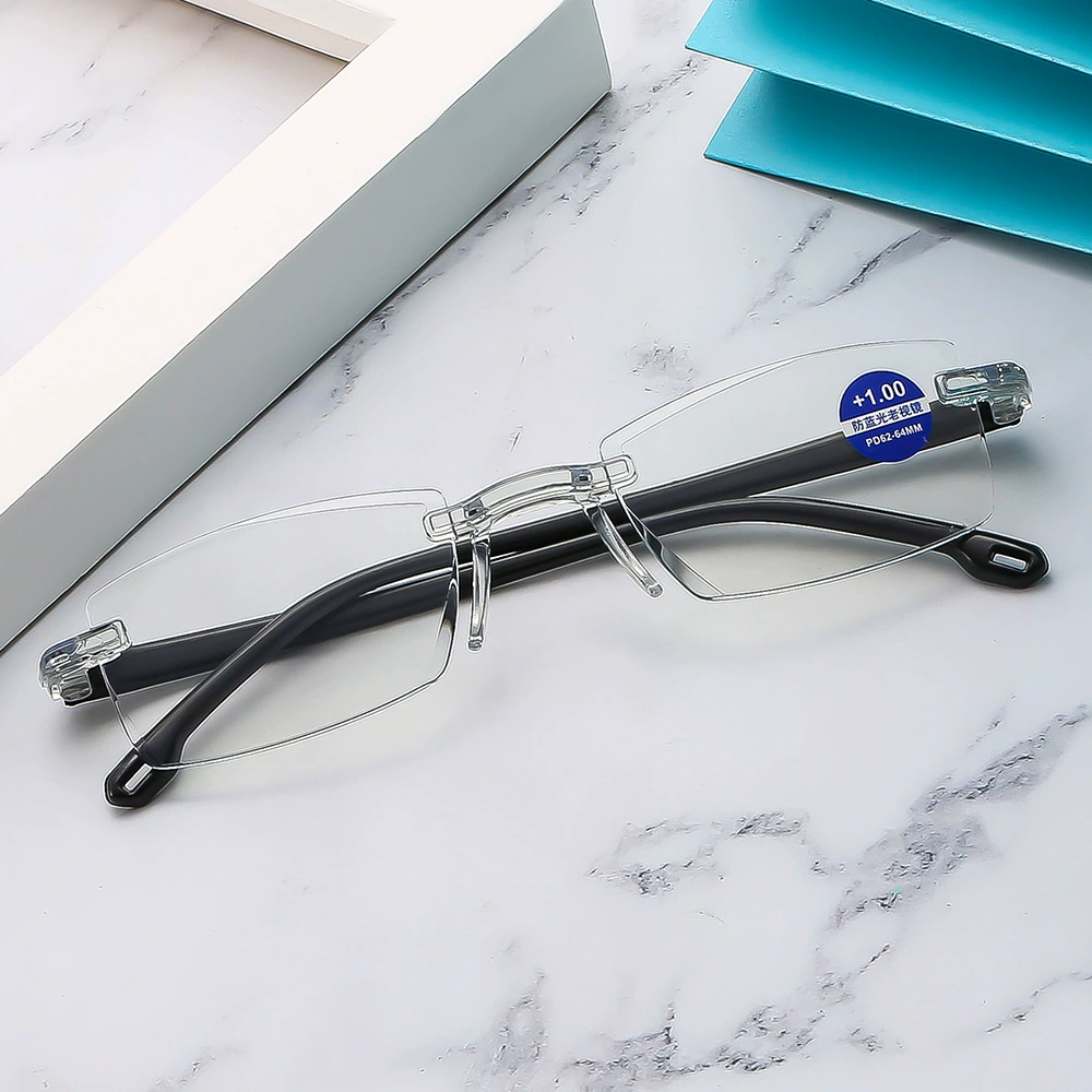 Складной умный зум-очков Frameless glasses, анти-синий свет, гранёный край — модели 9352/9430