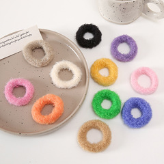 2022秋冬森系新款毛絨發圈高彈力女生基礎扎馬尾辮頭繩飾品批發