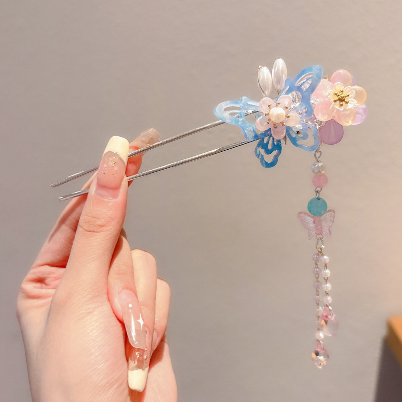 El nuevo país viento inmortal qi fluye pinzas de cabello para mujeres elegantes estilo antiguo paso de agitar cheongsam piezas de cabello de cabello diario estilo chino clásico pinzas de cabello