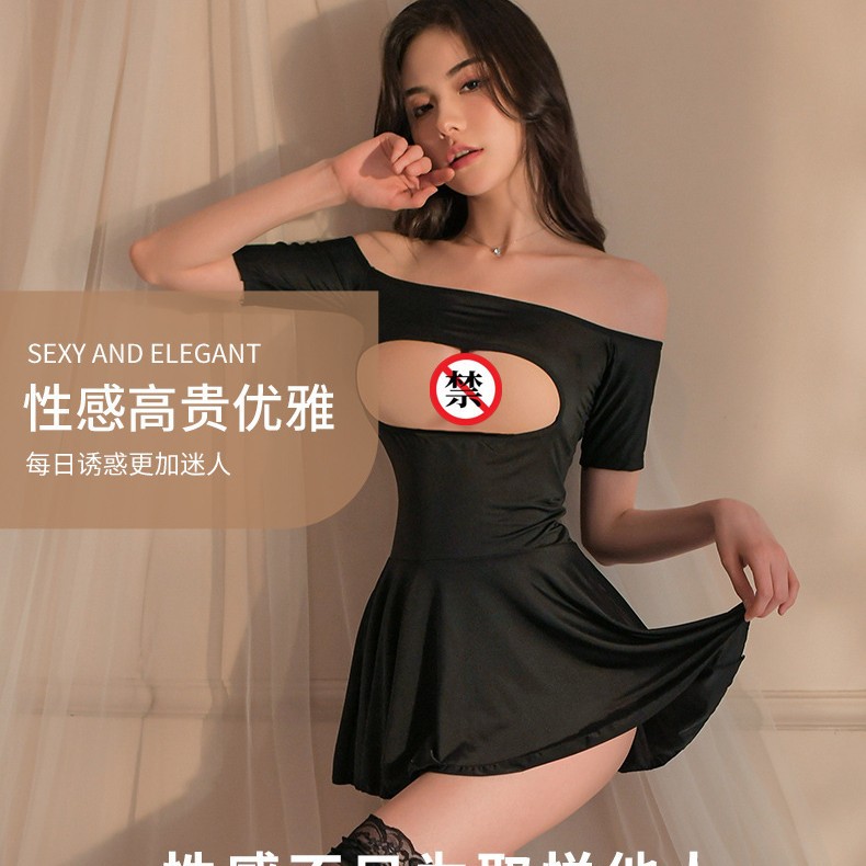 Nueva lencería sexy hueco de una pieza pijama uniforme tentación libre de camisón caliente puro deseo traje generación pelo