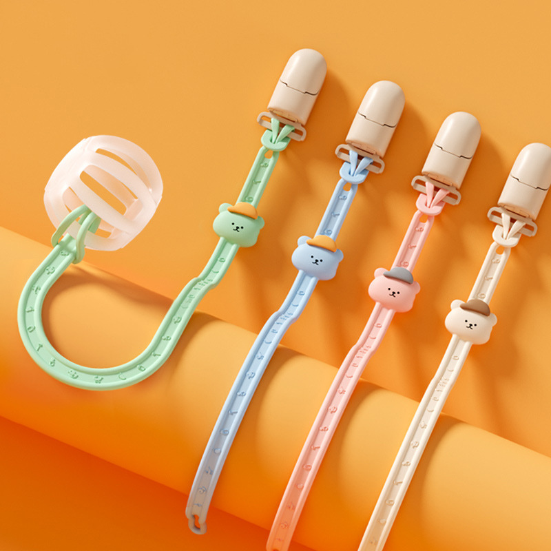 Pacifier Anti-drop Chain Baby Toy Teether Chain Lanyard Molar Stick Anti-lost Clip Silicone Bite Bag Rope