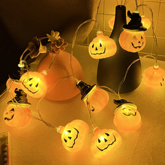 メーカーledハロウィーン帽子かぼちゃランプ串鬼祭り日装飾切断面かぼちゃ幽霊電池ケースカラーランプ