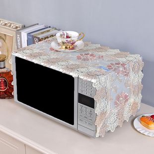 Lace Breathable Microwave Oven Dust Cover Kitchen Oven Household Air Fryer Rice Cooker Cover Dustproof Universal