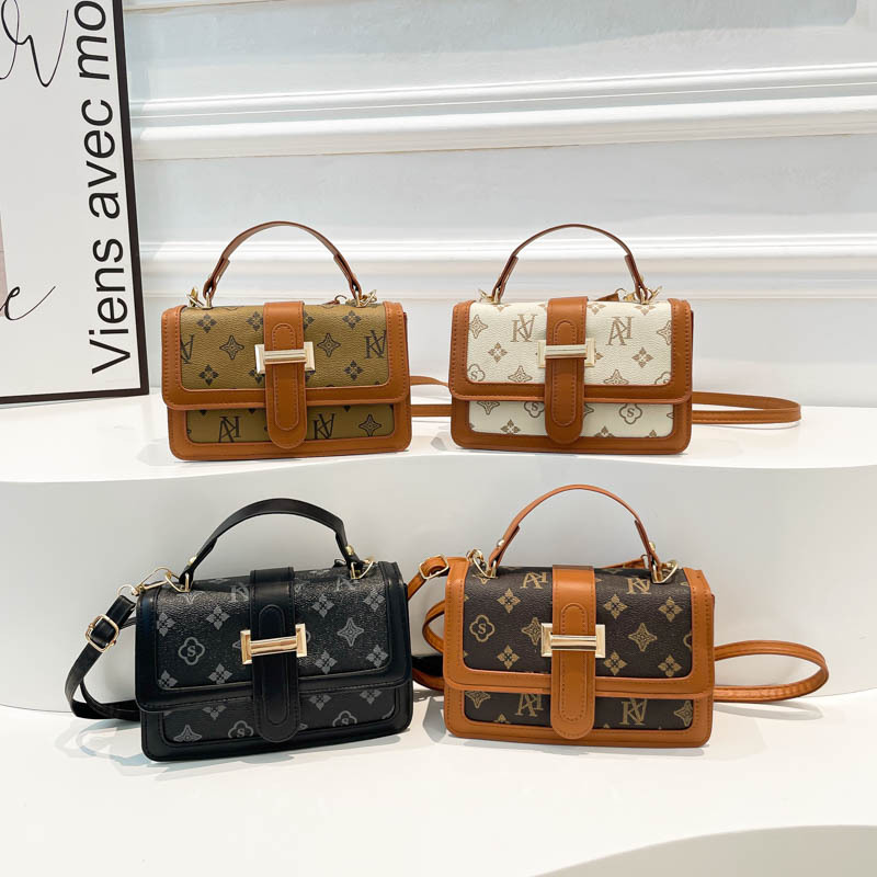 Vintage empalme este año popular bolso de mano para mujeres 2025 nueva moda impresión de letras de hombro mochila de moda