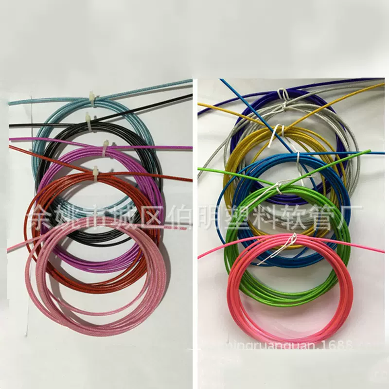 专业批发PVC  PU钢丝包胶跳绳跳绳配件半成品极速跳绳备用绳