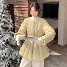 2025冬季新款羽绒服女中长款时尚收腰显瘦白鸭绒外套配毛领XM971