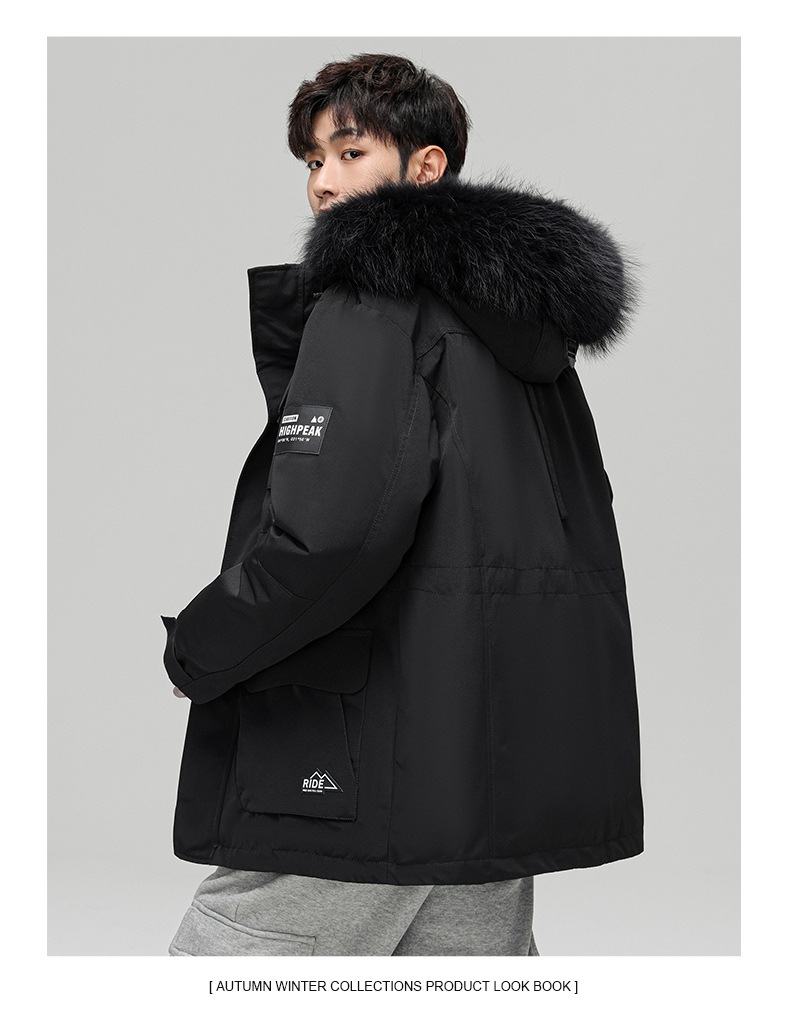 Nueva chaqueta de invierno con capucha informal y cálida de moda para hombre_voghion.com