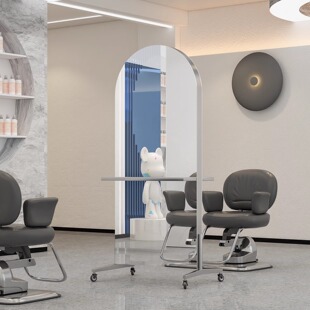 New high-end hairdresser mirror hot dyeing area double-sided mirror barber shop hair cutting mirror hair salon dedicated removable