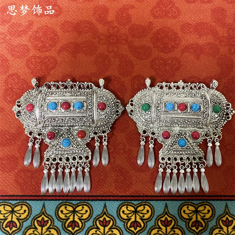 Монгольский этнический головной убор шляпа костюм Пояс аксессуары для волос Головные уборы ручной работы DIY материальные аксессуары D20