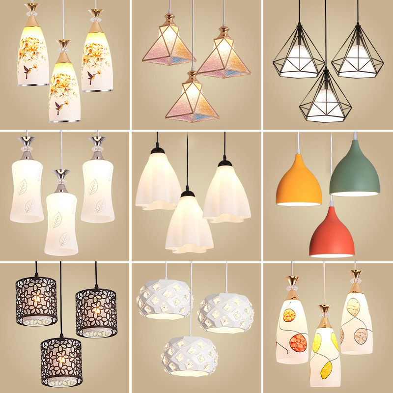 Dining Room Chandelier Three-head Modern Simple Bar Counter Creative Dining Table Bedroom Personality Living Room Dining Room Atmospheric Nordic Lamps