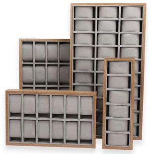 Factory Direct Sales Bamboo Wood Grain 30-Bit Watch Display Tray Viewing Display Tray Multi-Functional Storage Tray