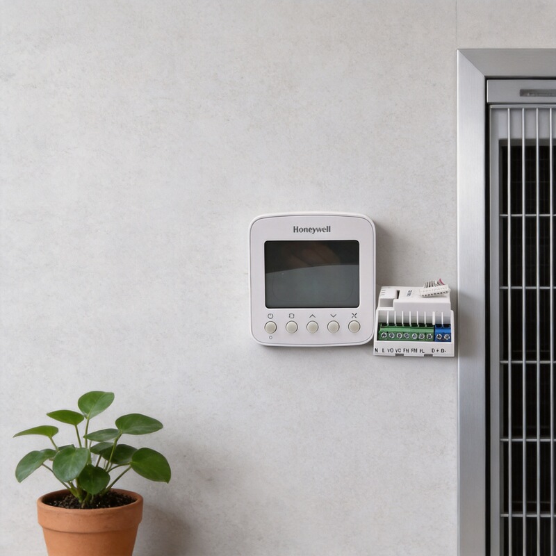 Honeywell Two-Pipe Central Air Conditioning Large Lcd Tf228Wn Temperature Control Panel Tf428Wn Networked Thermostat