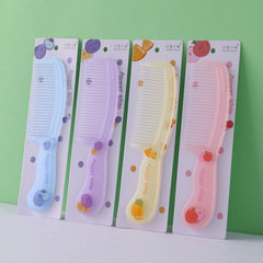 果物のプリントの櫛の女子学生専用の携帯家庭用の子供の櫛の長い髪のショートヘアのプラスチックの歯の櫛