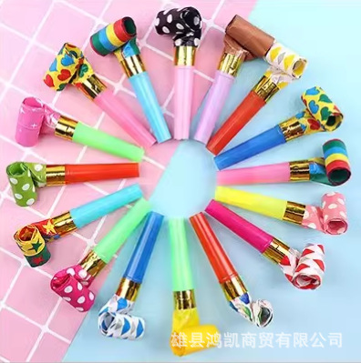 Creative Kidsren's Cute Dragon Whistle Telescopic Whistle Blowing Cartoon Toy Baby Birthday Party Horn