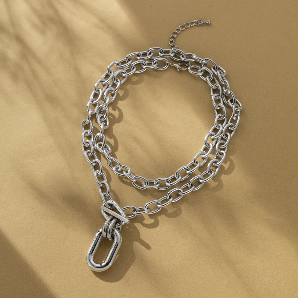 16g Weight Bracelets, Necklace Classification 1 Piece Quantity Street Occasion Alloy Material Geometric Pattern Unisex Gender Plating Design Streetwear Style Streetwear Geometric Alloy Plating Unisex Bracelets Necklace 20