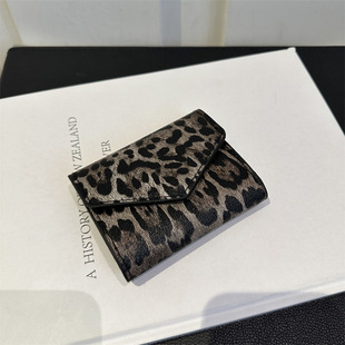 Simple New Personality 2024 Winter New Fashion Western Leopard Print Outdoor Change Hand Small Square Bag