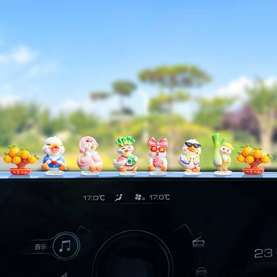 Car ornaments – Console Electric Car Decoration - multiple-options-available-see-details-page-6-cute-and-rich-ducks-2-lucky-potted-plants-free-traceless-stickers