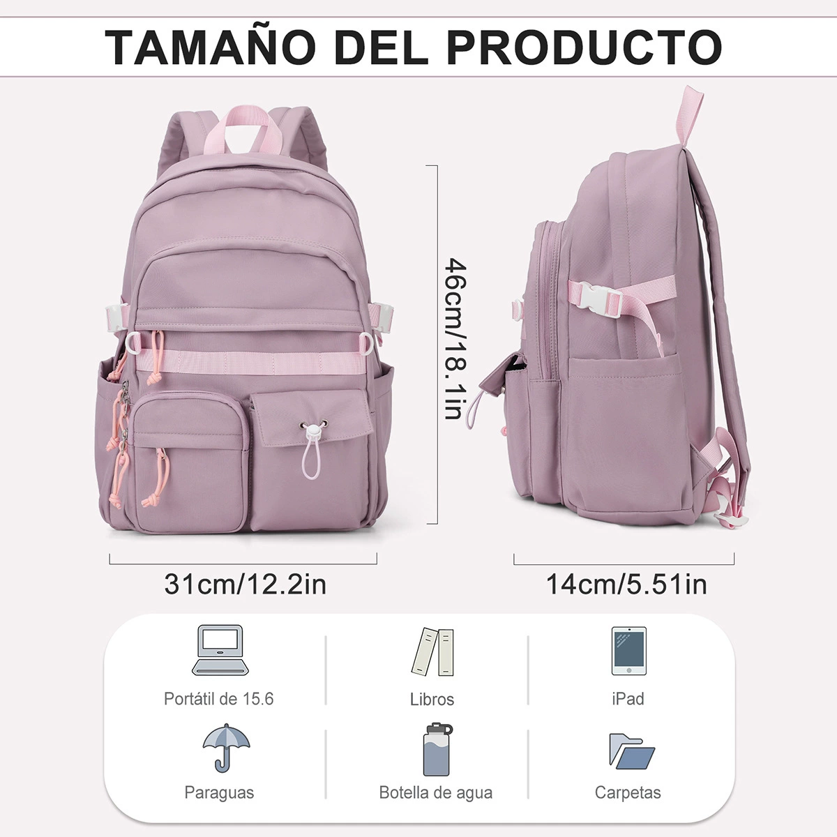 School bag, backpack, universal capacious shoulder bag, for secondary school, for students