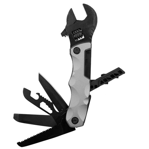 Outdoor multi-functional adjustable wrench folding hexagonal multi-purpose adjustable spanner bit combination hardware tools wholesale