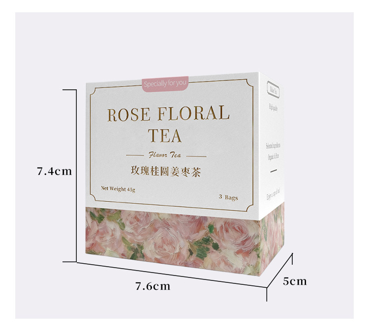 Rose Longan Ginger Jujube Tea Gift Box Gui Yuan Jiang Zao Cha Wedding Favor Herbal Tea key features